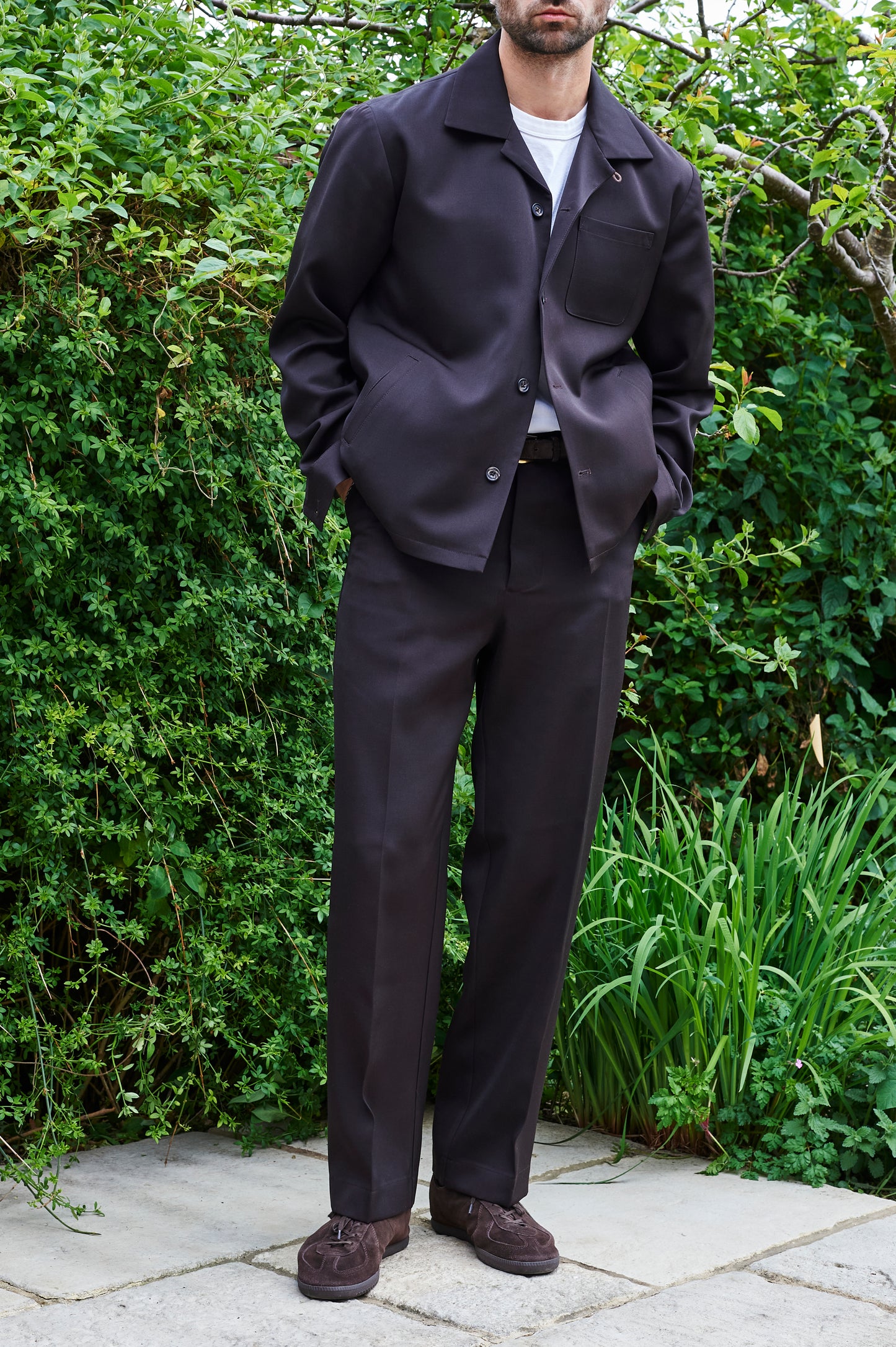 Lined Acacia Jacket - Japanese Dark Brown Wool