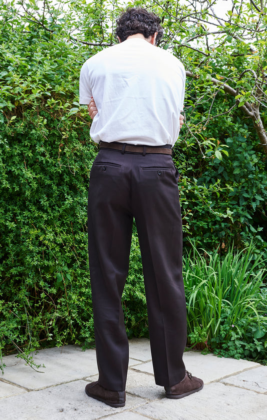 Cedar Trousers - Japanese Dark Brown Wool