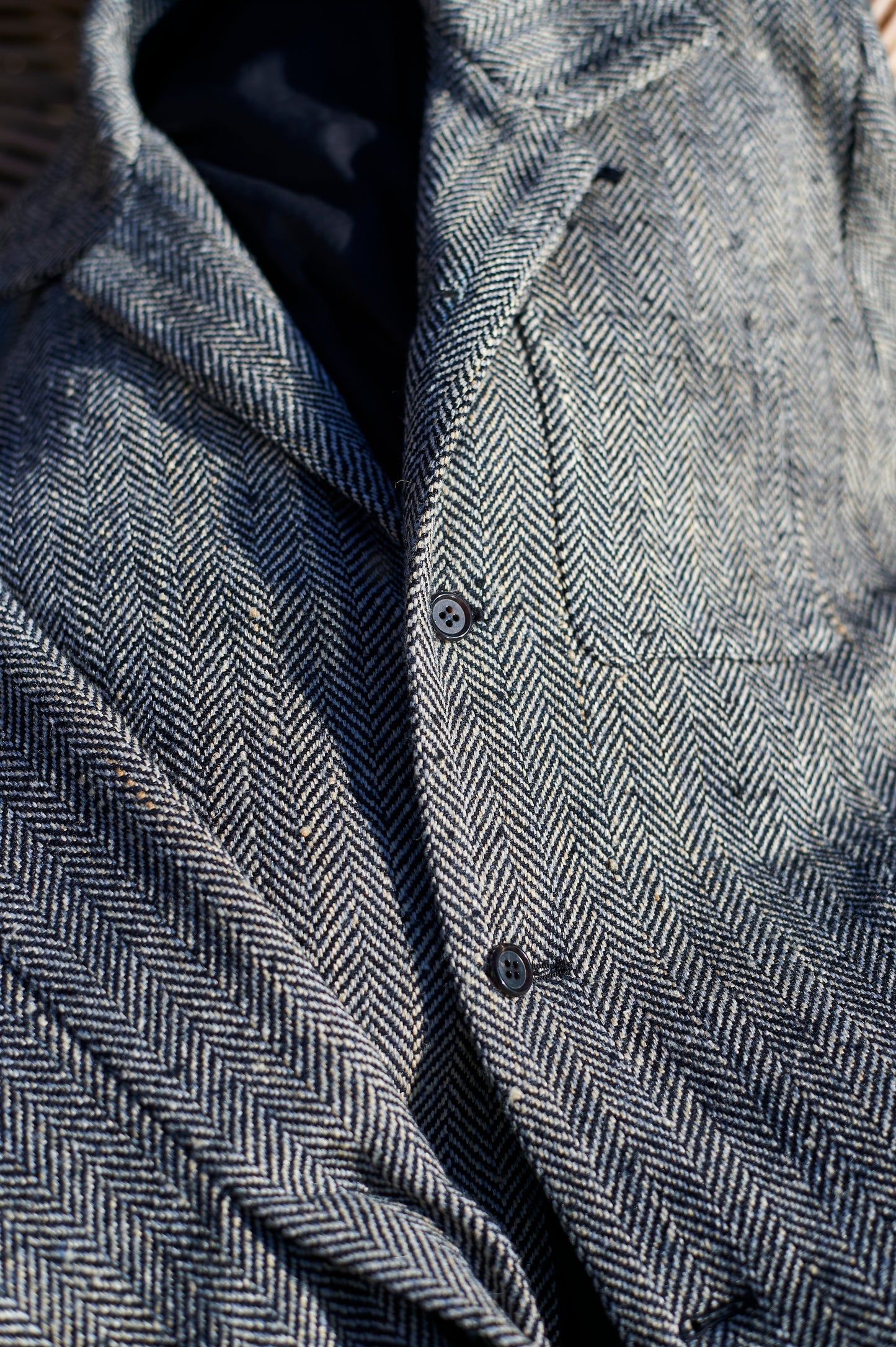 Acacia Jacket - Silk & Wool Herringbone Tweed