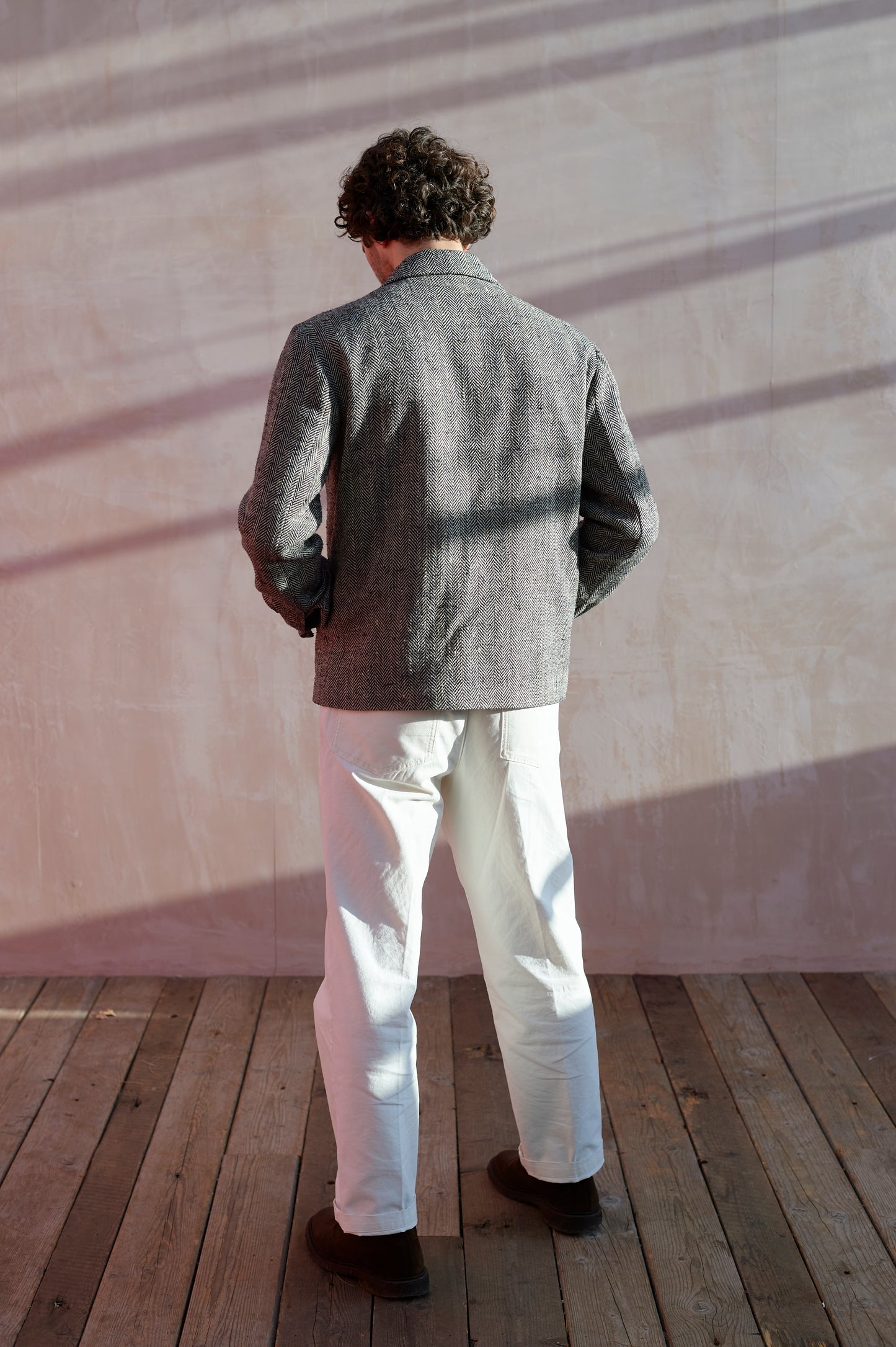 Acacia Jacket - Silk & Wool Herringbone Tweed