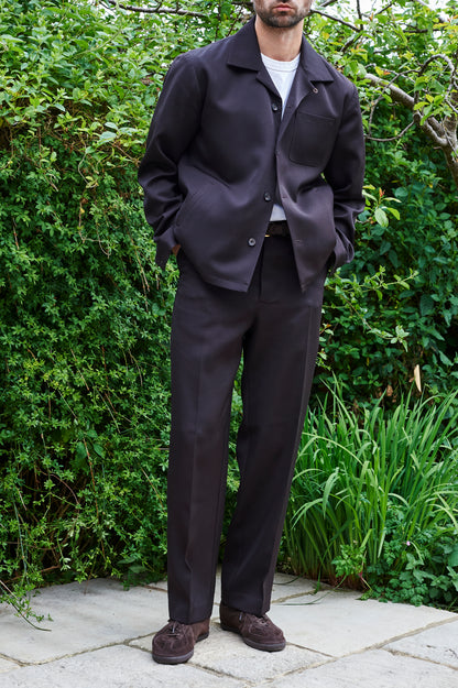 Lined Acacia Jacket - Japanese Dark Brown Wool