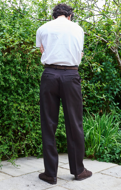 Cedar Trousers - Japanese Dark Brown Wool