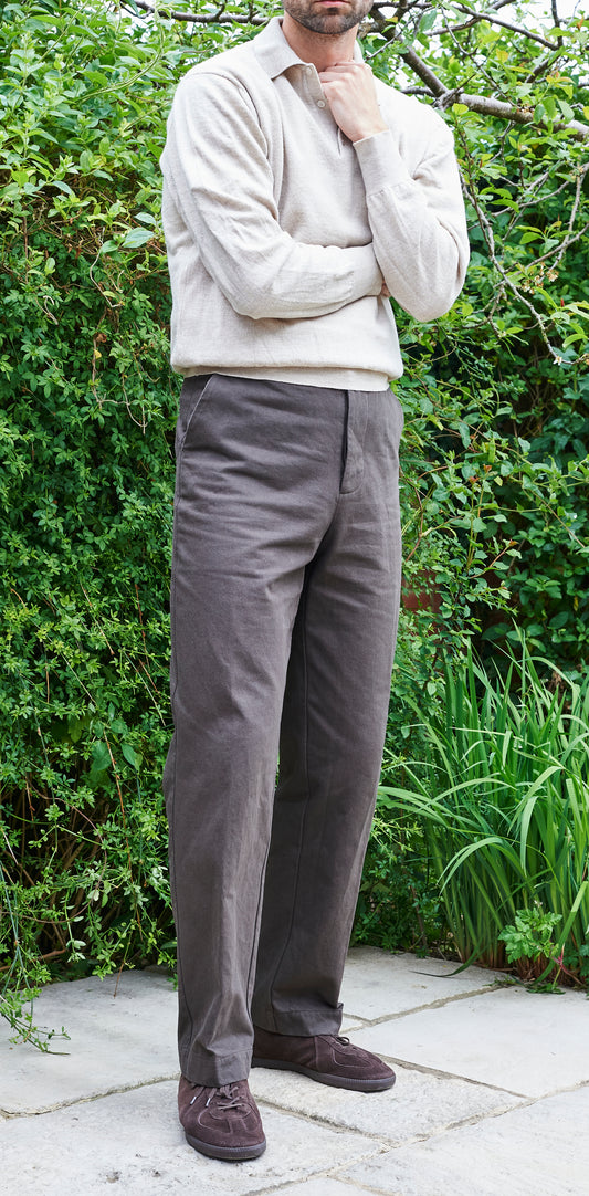 Cedar Trousers - Tough Taupe Cotton Twill
