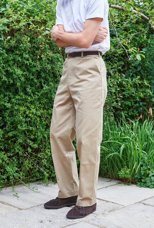 Cedar Trousers - Tan Cotton Canvas