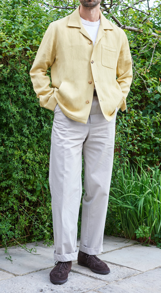 Unlined Acacia Jacket - Lemon Yellow Cotton/Linen