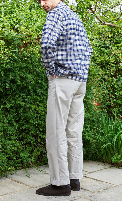 Damson Overshirt - Slubby Cotton/Linen Check