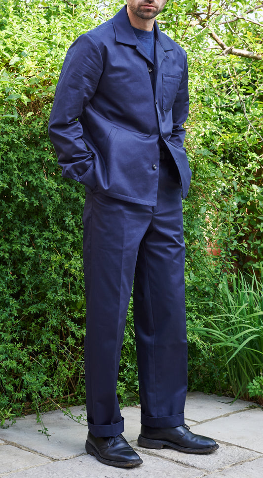 Cedar Trousers - Navy Cotton Twill