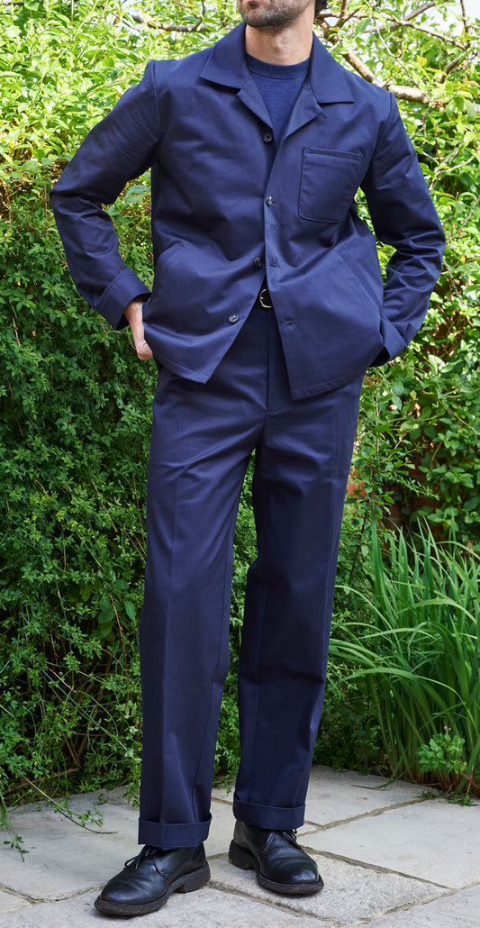 Unlined Acacia Jacket - Navy Cotton Twill