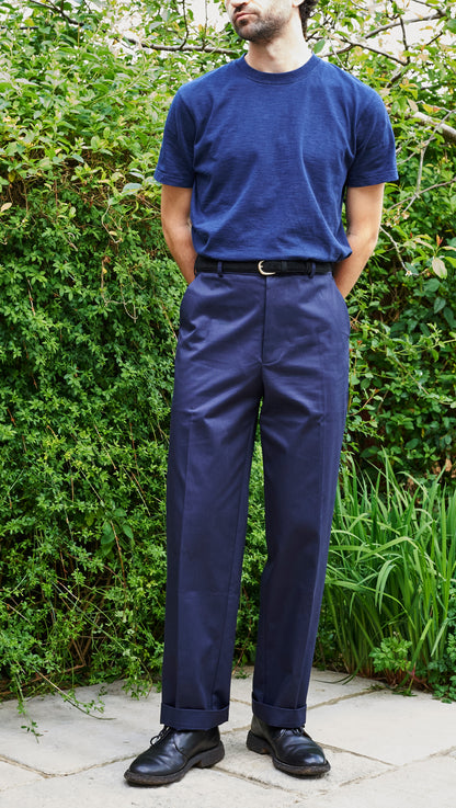Cedar Trousers - Navy Cotton Twill